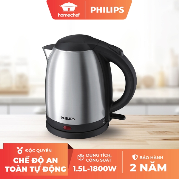 Bình đun siêu tốc Philips 1800W HD9306/03 1,5L