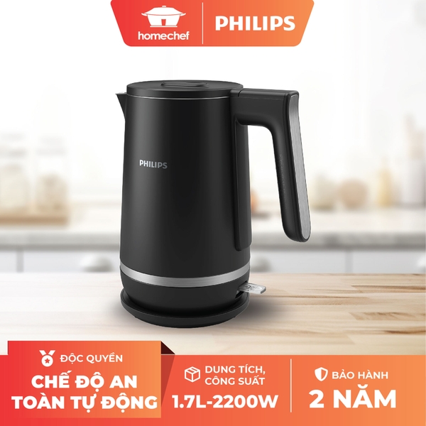 Bình đun siêu tốc Philips 2200W HD9395/90 1,7L