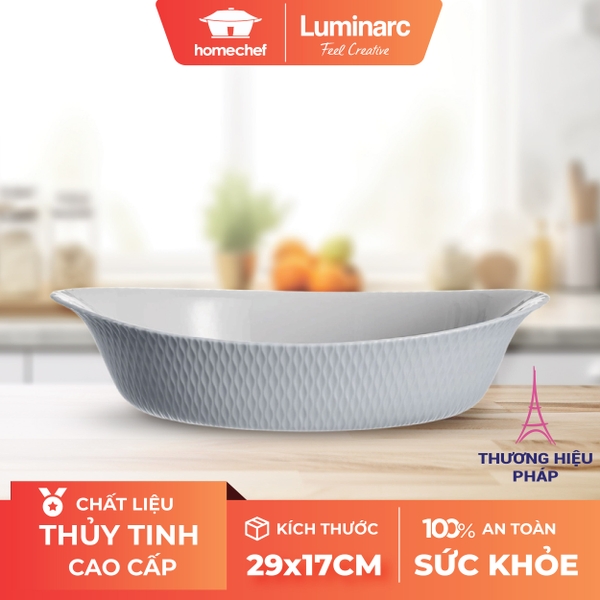 Khay nướng thủy tinh Luminarc Smart Cusine Wavy 29x17cm - X1632