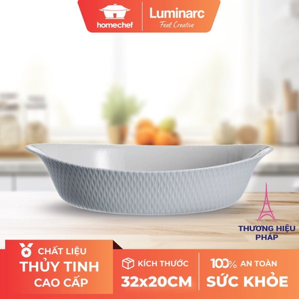 Khay nướng thủy tinh Luminarc Smart Cusine Wavy 29x17cm - X1632