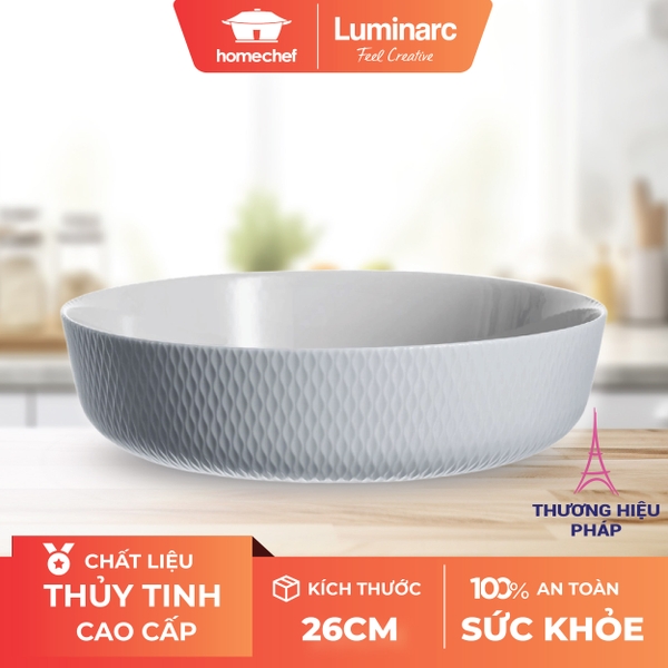 Khay nướng thủy tinh Luminarc Smart Cusine Wavy 26cm - X1633