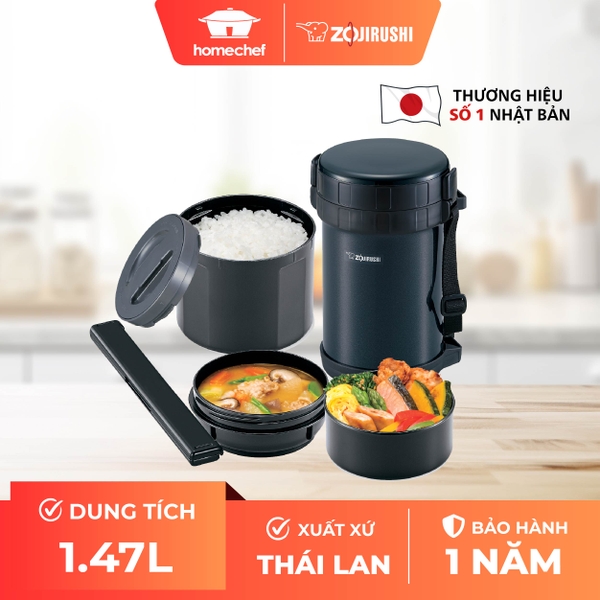 Hộp cơm giữ nhiệt 3 ngăn Zojirushi SL-XE20-AD 1,47L
