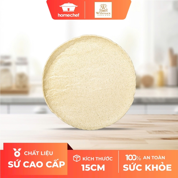 Đĩa sứ tròn Wilmax 15cm màu cát - WL-661322 / A