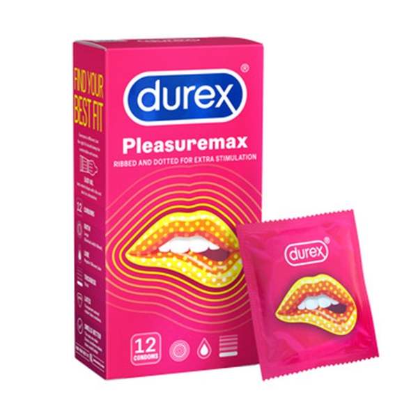 Bao cao su có gai Durex Pleasuremax hộp 12 cái: Tăng Khoái Cảm, Đảm Bảo An Toàn