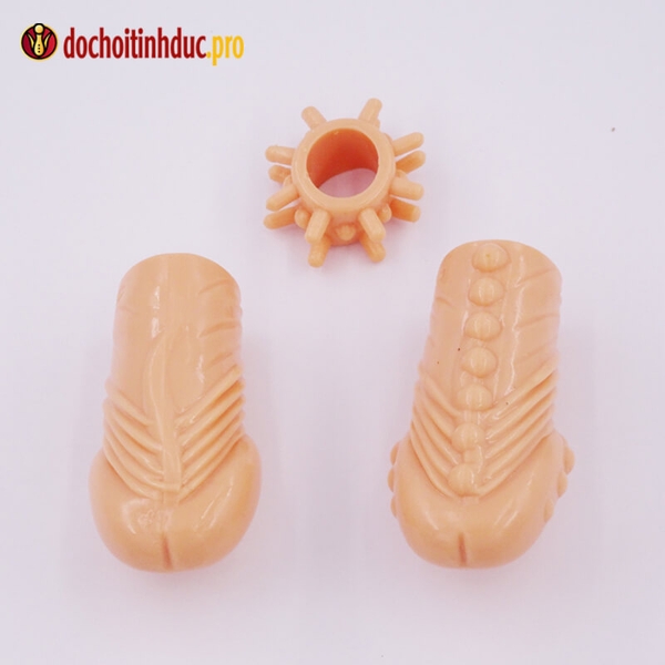 Bộ 3 món bao cao su đôn đầu khấc và vòng gai silicone mềm mại