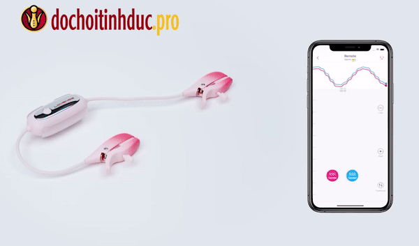 Kẹp núm vú rung kích thích Lovense Gemini - Đồ chơi BDSM đẳng cấp
