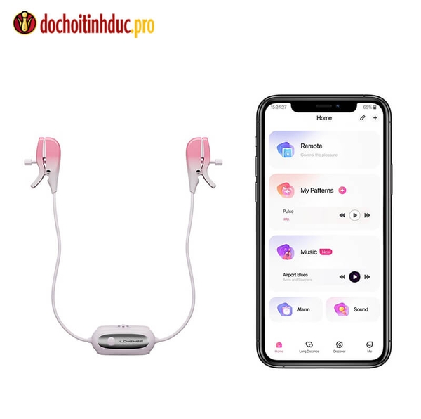 Kẹp núm vú rung kích thích Lovense Gemini - Đồ chơi BDSM đẳng cấp