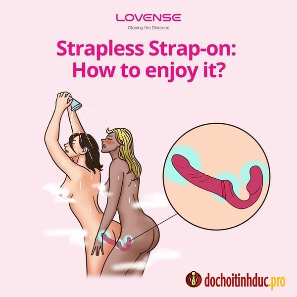 Sex toy cho les dương vật giả 2 đầu siêu rung 3 điểm Lovense Lapis