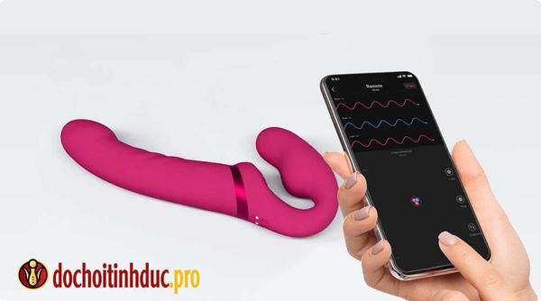 Sex toy cho les dương vật giả 2 đầu siêu rung 3 điểm Lovense Lapis