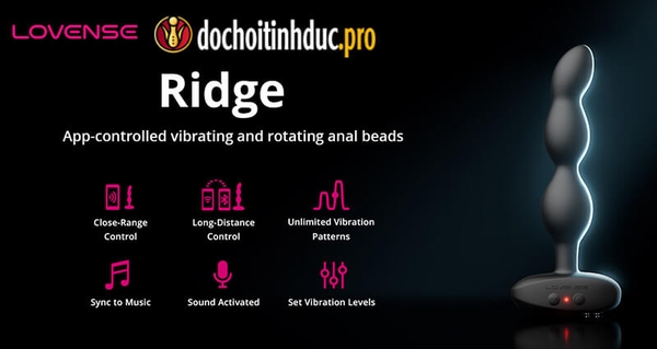 Máy rung thủ dâm hậu môn - Phích cắm hậu môn cao cấp Lovense Ridge
