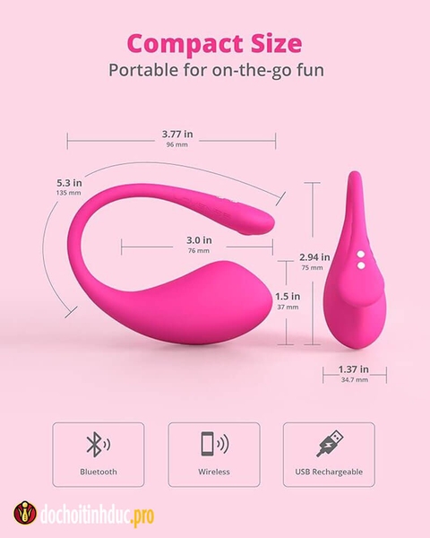 Trứng rung Lovense Lush 3 - Sex toy nữ cao cấp siêu rung thông minh điều khiển bằng app