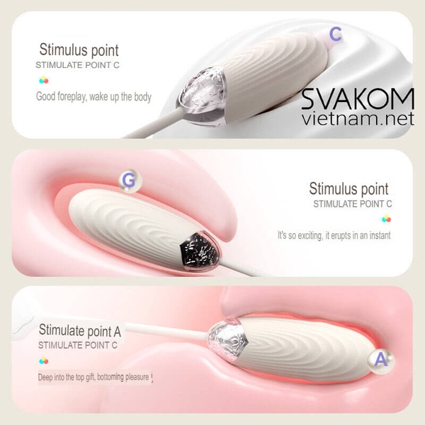 Trứng rung thụt SVAKOM Aravinda điều khiển bằng ứng dụng điện thoại thông minh