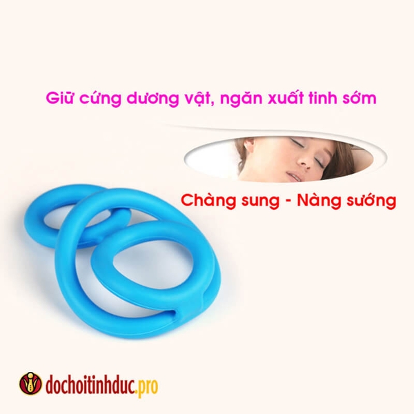 Vòng đeo dương vật silicon tăng cương cứng và ngăn xuất tinh sớm