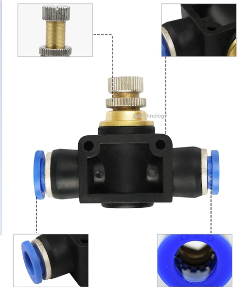 Van tiết lưu SA-4 SA-6 SA-8 SA-10 SA-12 Van tiết lưu trên đường ống điều chỉnh áp khí SA-4 SA-6 SA-8 SA-10 SA-12