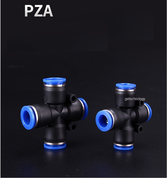 Đầu nối khí nén T4, đầu nối ngã 4 PZA4-4 PZA6-6 PZA8-8 PZA10-10 PZA12-12