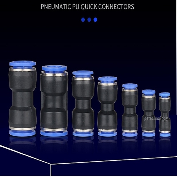 Đầu nối nhanh PU,đầu nối khí PU đầu nối hơi PU đầu nối PU-4 PU-6 PU-8 PU-10 PU-12 PU-14 PU-16
