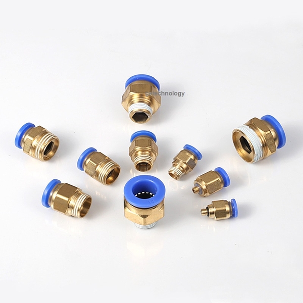 Đầu nối nhanh PC4-M3 PC6-M3 đầu nối khí PC4-M3, PC6-M3  cút nối khí PC4-M3, PC6-M3