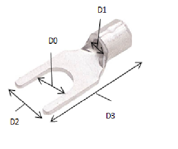 Đầu cốt chữ Y/đầu cốt chẻ trần/ Forked type