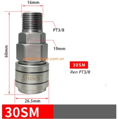 Đầu nối nhanh 20SM 30SM  40SM  - Quick coupling SABO