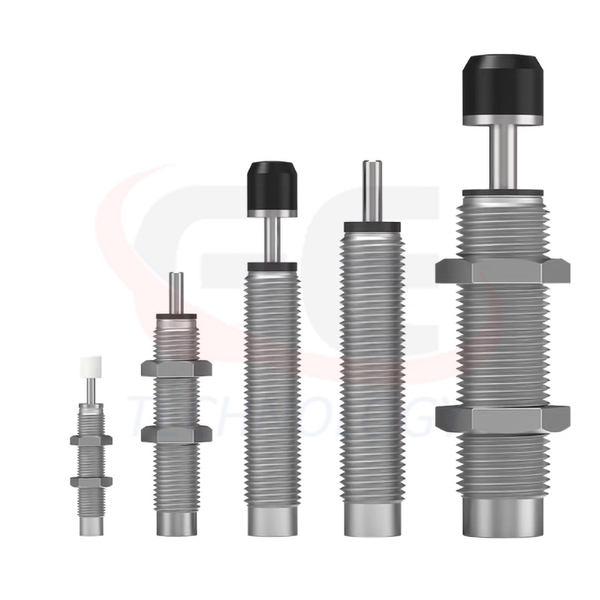 giảm chấn máy cơ khí,giảm chấn hệ thống tự động,giảm chấn hấp thụ năng lượng,giảm chấn dừng cuối hành trình,giảm chấn bảo vệ thiết bị,giảm chấn cho xi lanh khí nén,giảm chấn dây chuyền sản xuất,giảm chấn công nghiệp AKS,giảm chấn RB0604,giảm chấn RB0806,g