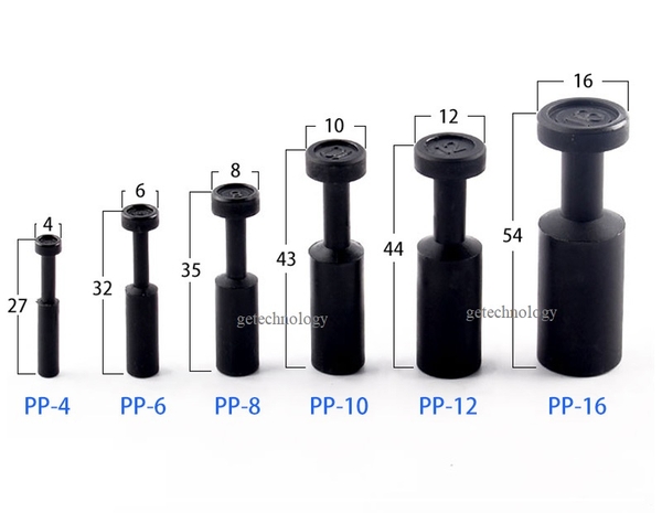 Nút chặn ống khí nén, nút bịt ống khí nén, nút bịt đầu nối khí KQ2P-04, KQ2P-06, KQ2P-08, KQ2P-10, KQ2P-12,KQ2P-16