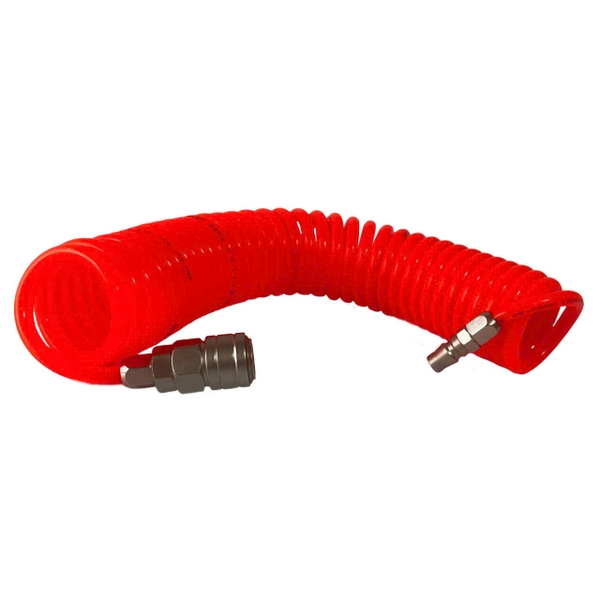 Ống dây khí xoắn PU phi 4 dài 3m, 6m, 9m, 12m, 15m ống dây xoắn phi 4, ống dây khí phi 4 màu đen, trắng trong