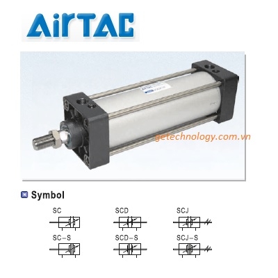 Xy lanh khí nén dòng SC SC10;SC20;SC30;SC40;SC50;SC60 hãng AIRTAC