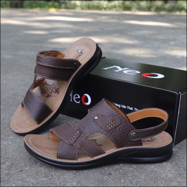 Sandals nam da ngựa đế cao 3,5cm