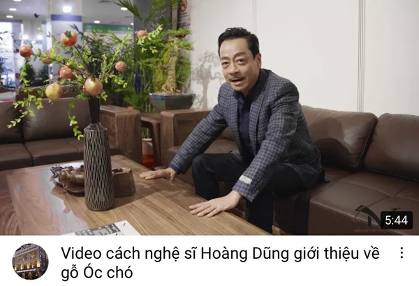 Video cách nghệ sĩ Hoàng Dũng giới thiệu về gỗ Óc chó