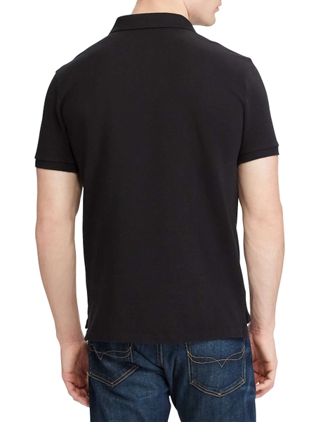 Áo thun nam Polo Ralph lauren đen with logo trắng xám