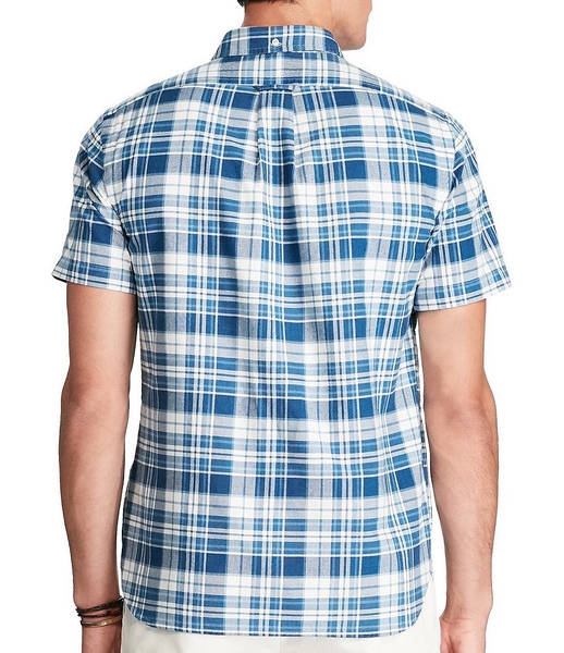 Áo sơ mi nam ngắn tay - Polo Ralph Lauren caro xanh