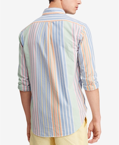 Áo sơ mi nam Polo Ralph lauren tay dài phối màu sọc dọc