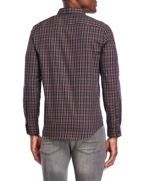 Áo sơ mi nam calvin klein dài tay caro cabernet