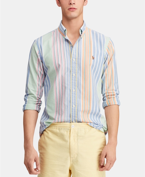 Áo sơ mi nam Polo Ralph lauren tay dài phối màu sọc dọc