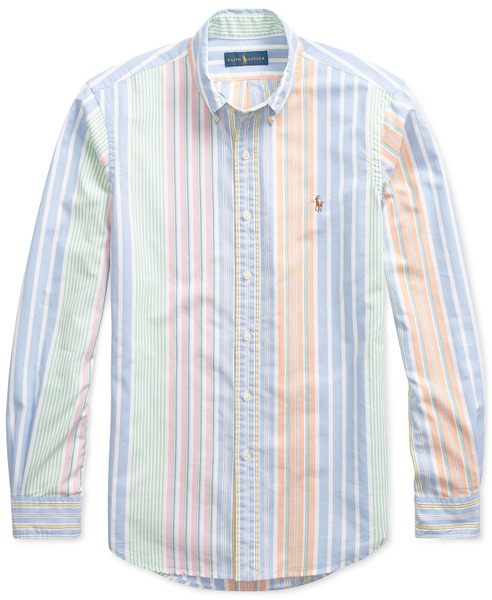 Áo sơ mi nam Polo Ralph lauren tay dài phối màu sọc dọc