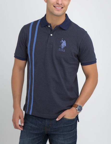 Áo thun nam US polo Assn xanh sọc ngang