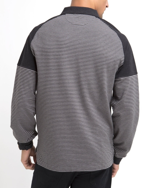 Áo thun tay dài US Polo Assn đen phối sọc