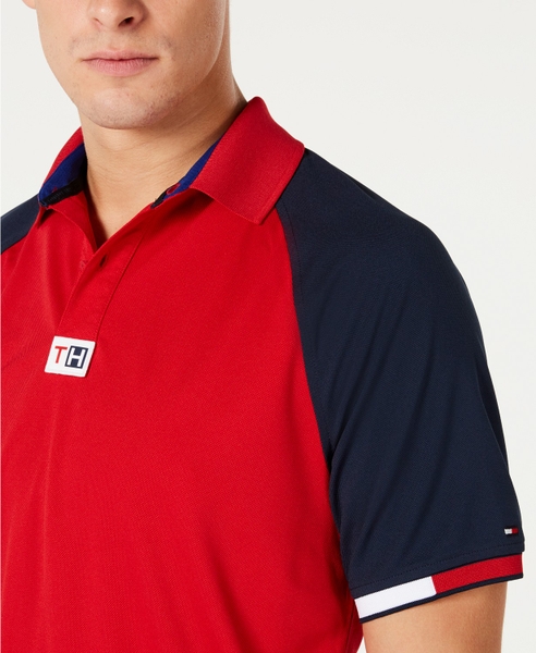 Áo thun Nam Tommy Hilfiger Spost đỏ phối navy tay with logo TH