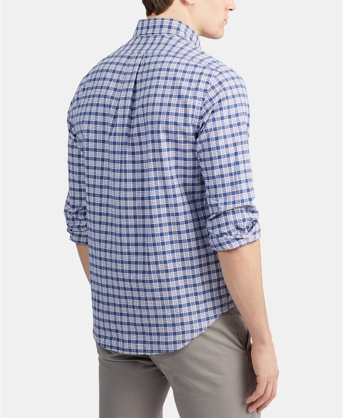 Áo sơ mi Nam Polo Ralph lauren tay dài caro xanh đỏ logo ngựa 2 màu