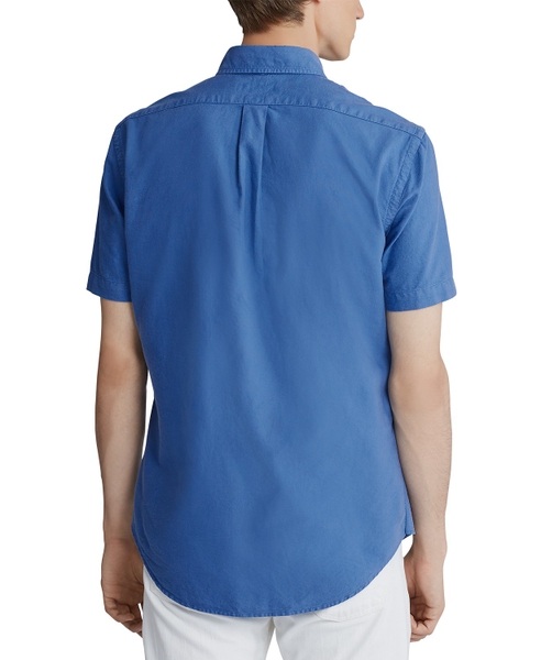 Áo sơ mi nam Polo Ralph lauren tay ngắn xanh  logo xanh