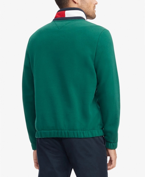 Áo lạnh lạnh Tommy Hilfiger 1/4 Zip Mockneck Sweatshirt  màu Azure Lagoon