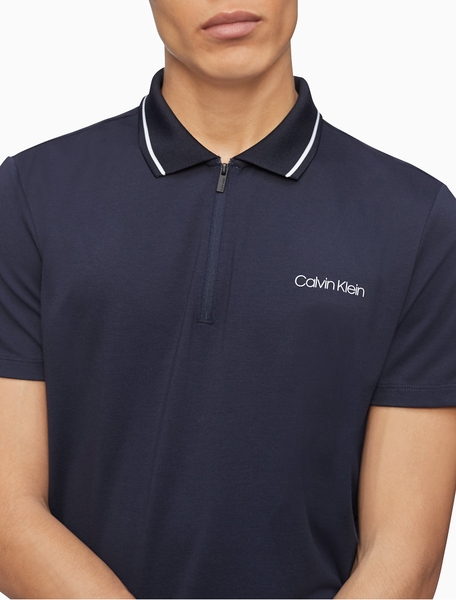 Áo thun nam calvin klein xanh navy dây kéo with logo