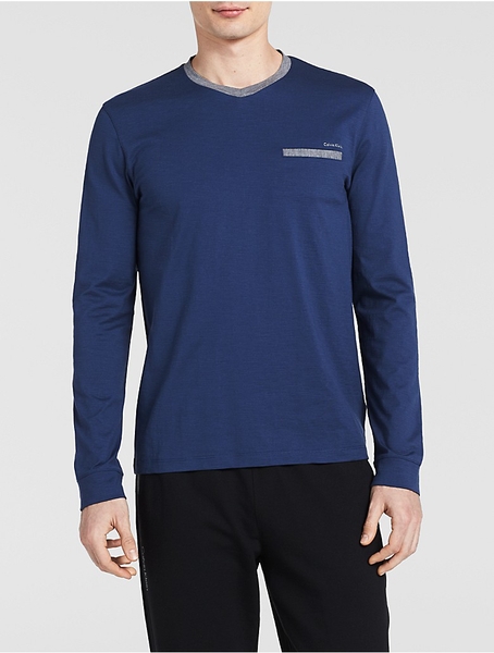 Áo thun dài tay calvin klein xanh /Đen