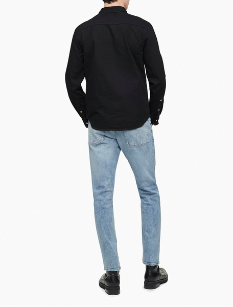 Áo sơ mi nam Demin calvin klein jeans đen 2 túi logo