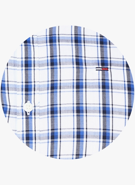 Áo sơ mi nam Tommy Jeans tay dài caro xanh Slimfit