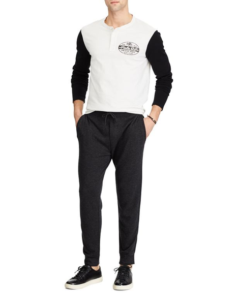 Áo thun Nam dài tay T.Shirt Polo Ralph - trắng chữ to M