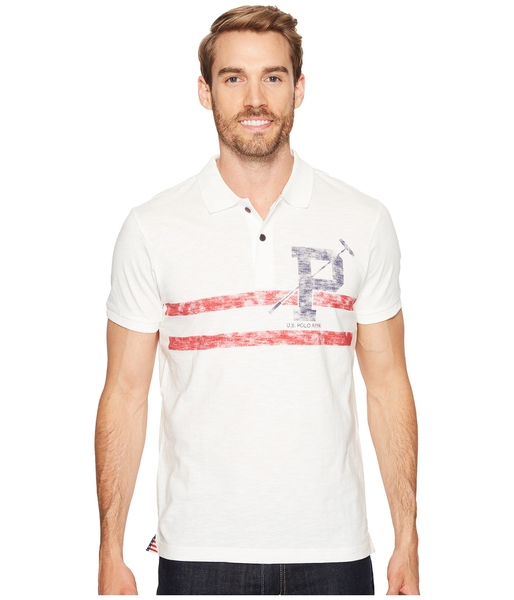 Áo thun nam US Polo Assn - Trắng phối
