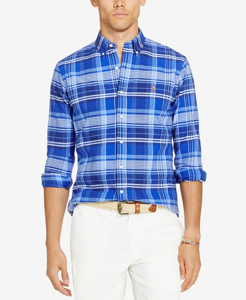 Áo sơ mi nam Polo Ralph lauren caro xanh