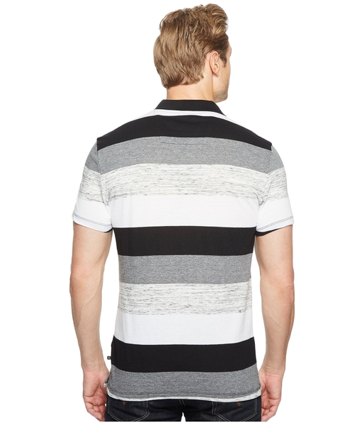 Áo thun Nam Calvin Klein - Slimfit Trắng sọc ngang xám - tay có chữ