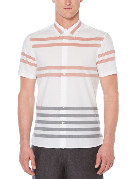 Áo sơ mi Nam ngắn tay - Perry Ellis sọc ngang Slimfit